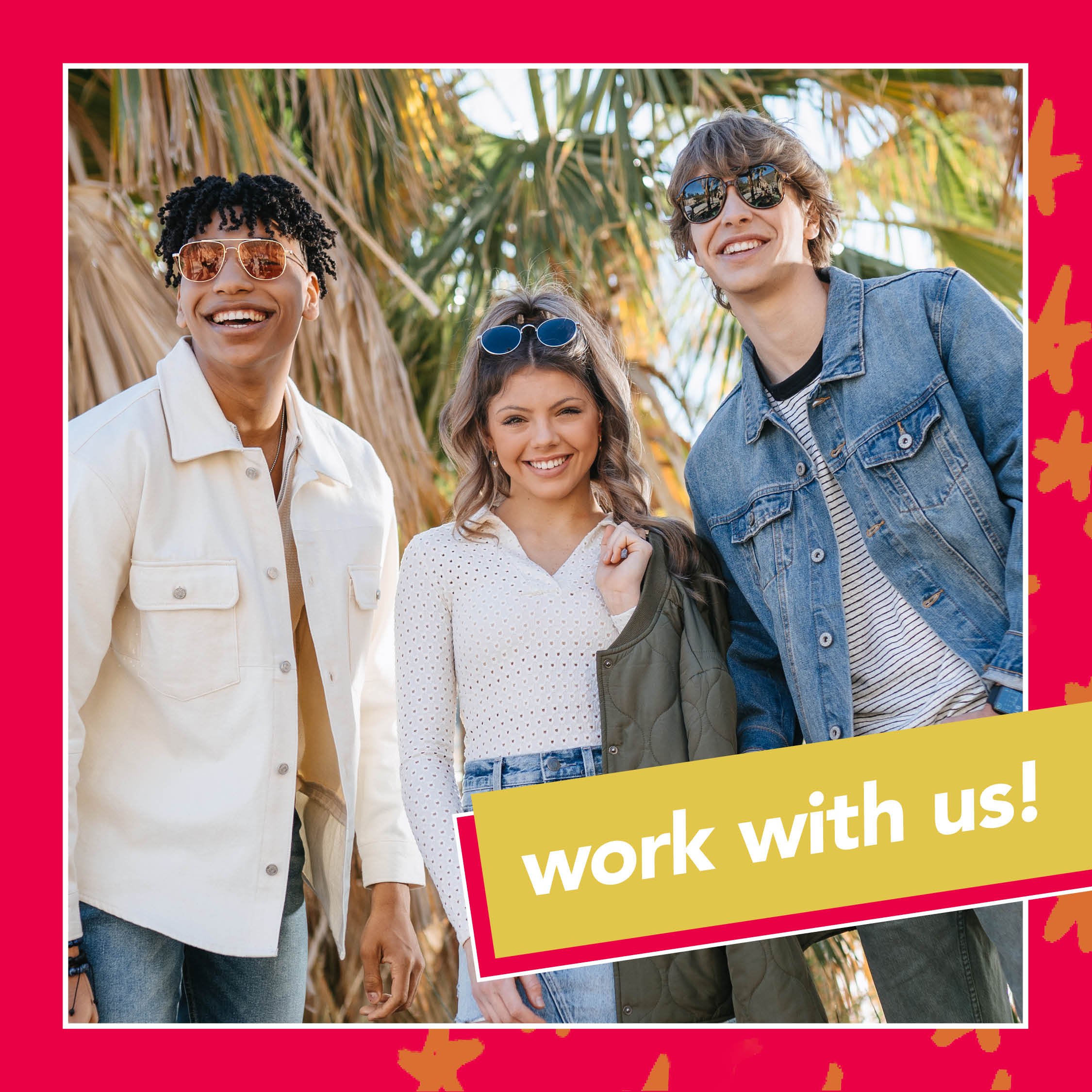 a group of teens smiling with a banner that says 